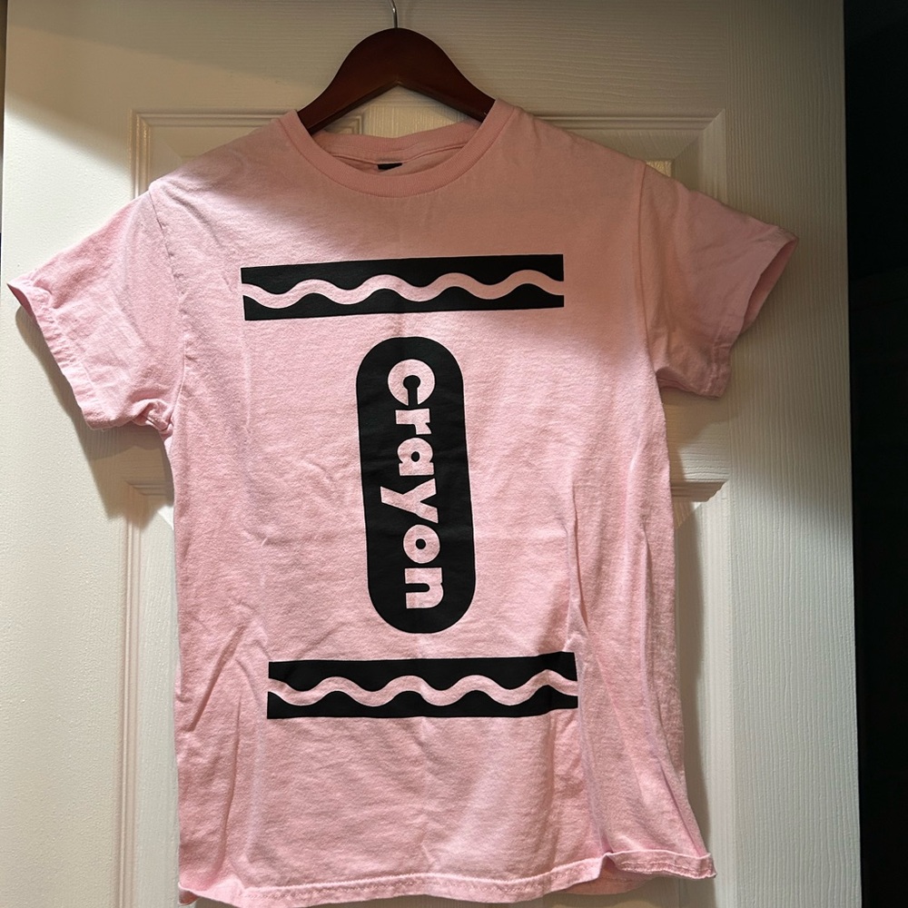 Pink Crayon Graphic Tee - Short Sleeve